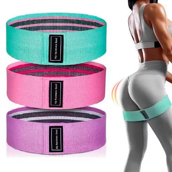 Kit 3 Faixas Elásticas Para Treino de Exercício Super Bands Academia Extensor Hip Bands