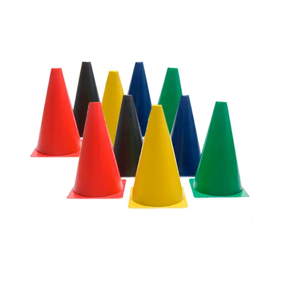 Kit Funcional Agilidade 10 Cones Demarcatório Para Futebol, Patins, Fisioterapia, Crossfit e Treinos Funcionais