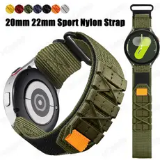 Pulseira Tática De Relógio De Nylon , 20mm 22mm , Universal Esportiva Para Galaxy Watch 7/6/5/4/3 Clássico