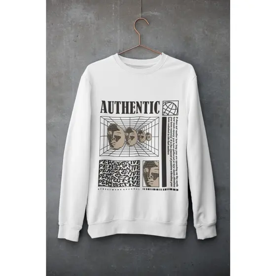 Moletom Careca Unissex ´´Authentic´´ Blusa de Frio- Feminina Masculina- oversized stretwear