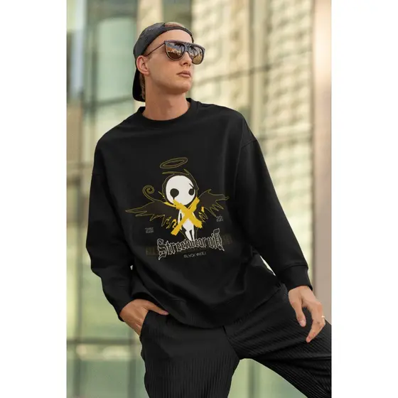 Moletom Careca Unissex ´´Stretwear Vie´´ Blusa de Frio-Anjo- Feminina Masculina- oversized stretwear