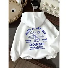 Moletom casual com capuz Unisex, com estampa gráfica de desenho animado, tecido de malha poliéster, capuz com cordão par