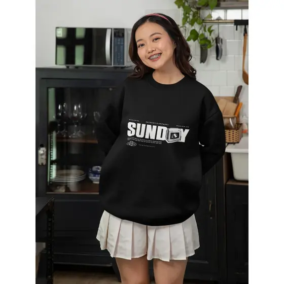 Moletom Careca ``Sunday´´ Unissex Blusa de Frio Feminina Masculina- oversized stretwear