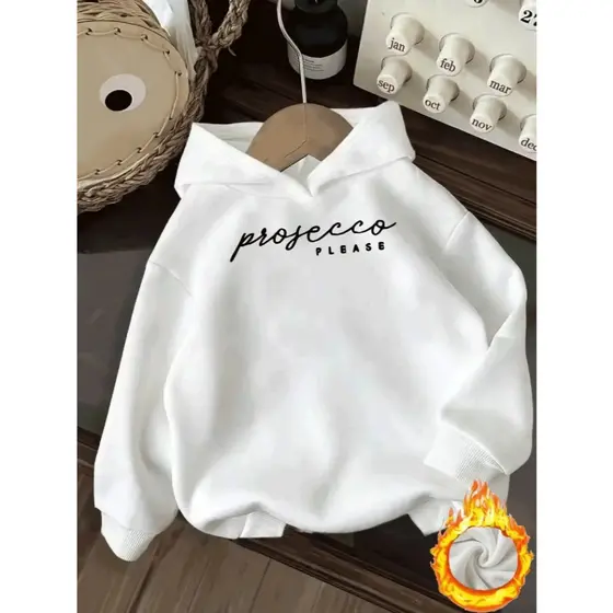 Moletom Com Capuz elegante estilo de rua Y2K Art com estampa de letras - Pulôver aconchegante com forro de lã e design "