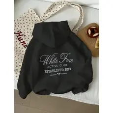 Moletom Casual Unisex com Capuz de Manga Longa - Estampa de Raposa Branca, Poliéster, Caimento Regular, Conforto para To