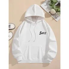 Moletom com Capuz Estampado Unisex - Moletom Casual com Cordão para Outono & Inverno, Poliéster, Lavável à Máquina