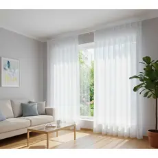 Cortina Trilho Suíço 4,00x2,80 Tecido Voil Sala Ou Quarto Luxo