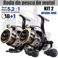 HE1000-7000 Molinete De Pesca De Metal EVA Max Arraste 200kg Cana Em Água Salgada