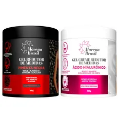 Kit 2X Gel de Massagem Corporal Morena Brasil | Pimenta Negra + Ácido Hialurônico