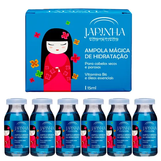 💙 Ampola Mágica de Hidratação Luminosidade Crescimento Capilar + Vitamina B6 = CAIXA COM 6UN 📦