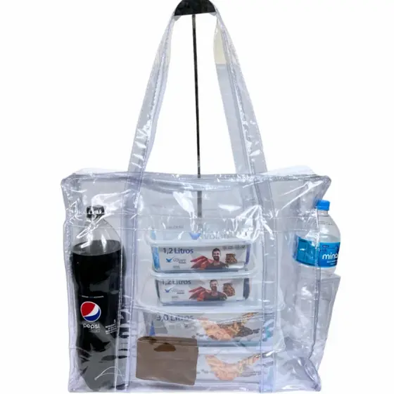 Sacola em PVC Transparente de Alta Densidade,bolsa jumbo