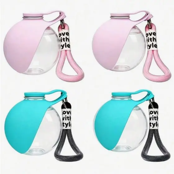Garrafa Portátil Pet 2 em 1 285ml com Tigela Bebedouro Antivazamento para Cachorro e Gato Passeio