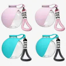 Garrafa Portátil Pet 2 em 1 285ml com Tigela Bebedouro Antivazamento para Cachorro e Gato Passeio