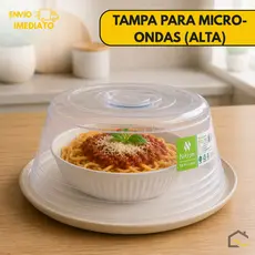 Tampa Para Micro-ondas Protetor de Alimentos Resistente ao Calor Transparente