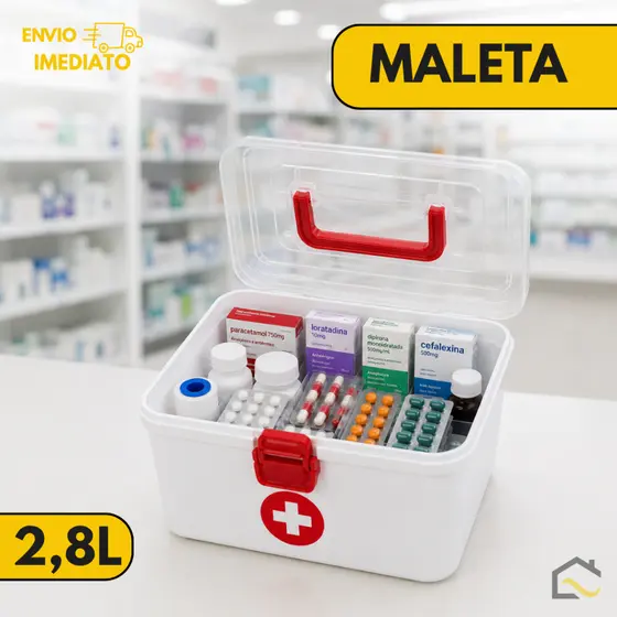 Maleta Caixa Organizadora Nitron – 2,8 L Perfeita para Primeiros Socorros, Curativos e Medicamentos