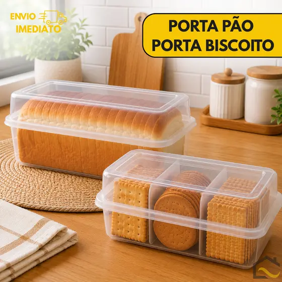 Porta Pão e Porta Biscoito Plástico