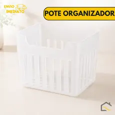 Organizador Porta de Geladeira de 2 a 4 - Potes BPA Free Plástico Resistente Transparente Fosco