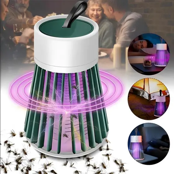 Lâmpada Elétrica Mata-Mosquitos Com Luz UV Usb Armadilha Para Insetos