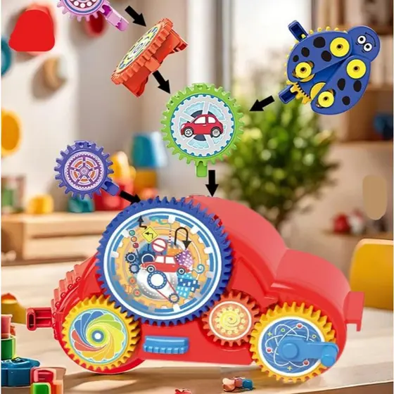 Brinquedo Infantil Carrinho 6 em 1 com Engrenagens – Educativo, Interativo e Estimula Coordenação Motora