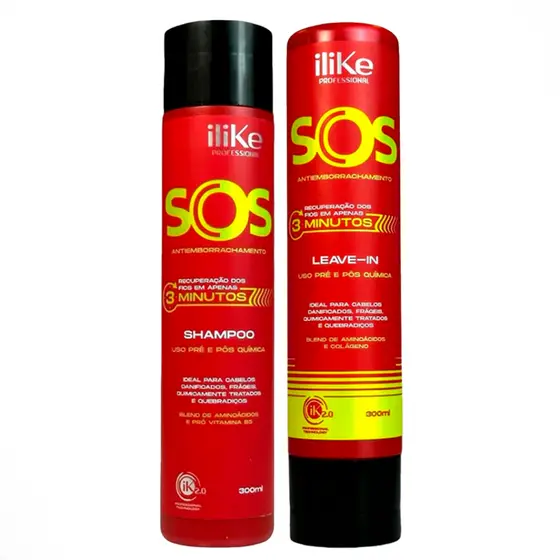Ilike SOS  Antiemborrachamento Kit - Shampoo e Leave-in