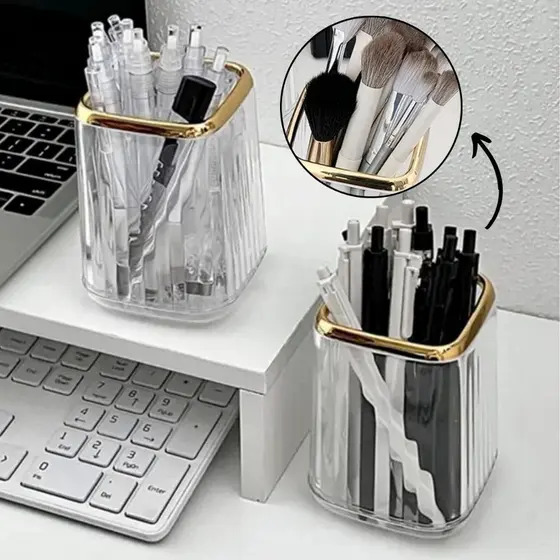 Organizador de maquiagem mesa para pincéis de maquiagem caneta lápis batom