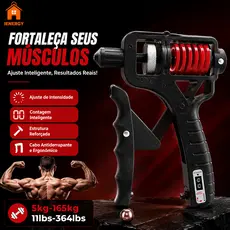 Hand Grip Metal 5-165 kg Resistente Fortalecedor Exercício Braço Antebraço Mola com Ajuste de Força