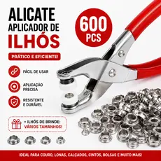 Alicate Aplicador Para Botao De Metal De Pressao Roupa Bebe com 150 botões de roupas