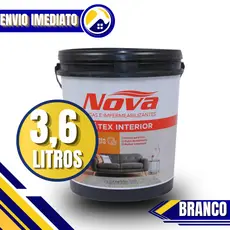 Tinta Latéx Acrilica Nova Tintas 3,6 Litros Balde Branco