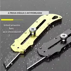 Estilete Profissional em Aço Metal Ferramenta Multiuso