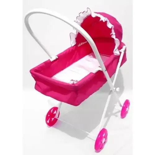 Carrinho De Boneca Bebê Reborn Brinquedo Dobrável Azul Ou Rosa