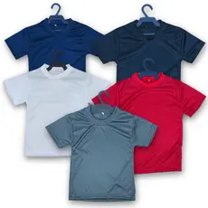 Kit com 3 Camiseta Infantil Lisa Básica Manga Curta Unissex Masculina e Feminino Lisa Básica