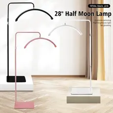 Luminária LED Ring Light Arco Meia Lua Estética Sobrancelha 1.8M Com Suporte E Controle Remoto HD-M6X
