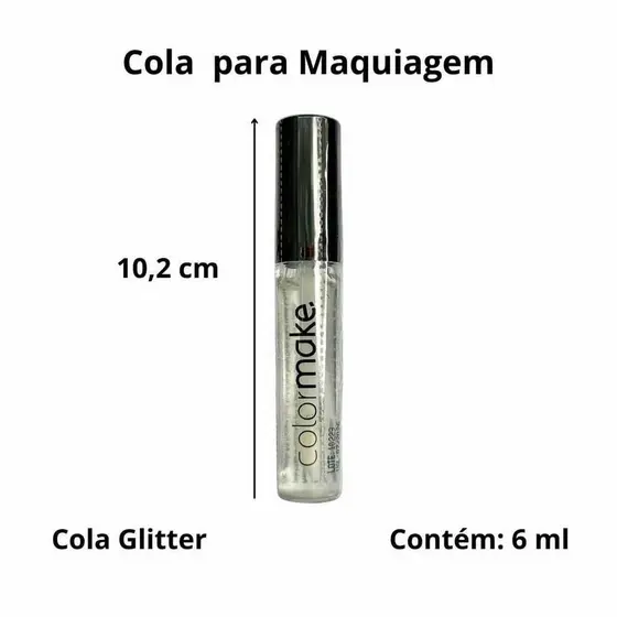 Cola Para Glitter Color Make Transparente - Secagem Rápida E Longa Duração