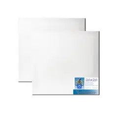 Kit 2 Telas 20x20 Para Pintura Pronta Para Uso 100% Algodão