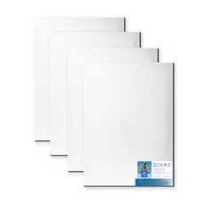 Kit 4 Telas 20x40 Para Pintura Pronta Para Uso 100% Algodão