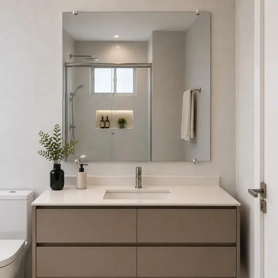 Espelho 100x80 Grande Lapidado Para Quarto/Sala/Banheiro Barbear/ Maquiagem Penteadeira Decorativo