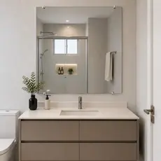 Espelho 100x80 Grande Lapidado Para Quarto/Sala/Banheiro Barbear/ Maquiagem Penteadeira Decorativo