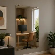 Espelho Para Corpo Inteiro Grande 110x70cm/ 70x110cm De Vidro Fácil Fixação Em Parede