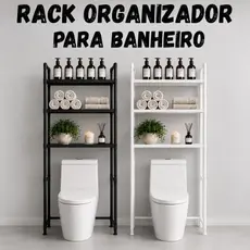 RACK ORGANIZADOR PARA BANHEIRO E LAVANDERIA PRATELEIRA METAL ORGANIZADORA MULTIFUNCIONAL