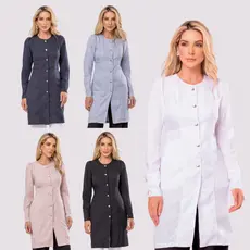 Jaleco Feminino Botão Manga Longa Gabardine Oli