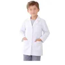 Jaleco Infantil Dia da Profissão Fantasia Infantil Menino Unissex Menina Médica - Unissex