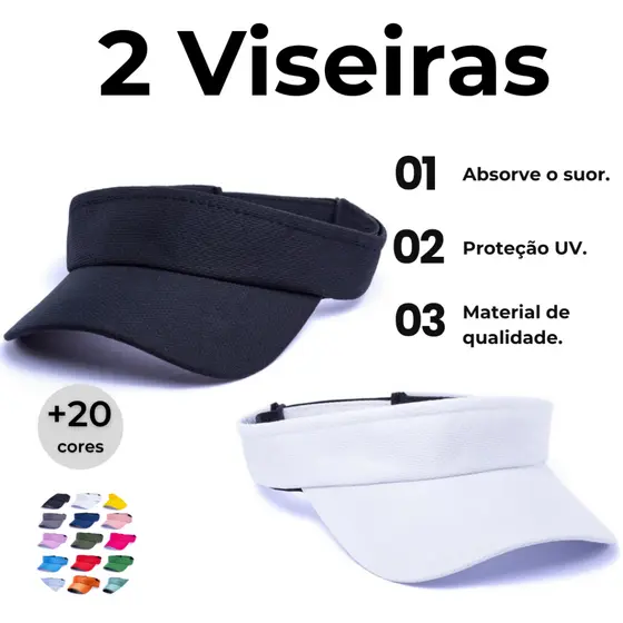 Kit 2 Viseiras Proteção Solar