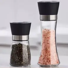 Moedor De Sal E Temperos Especiarias Pimenta Sal Em Vidro Premium