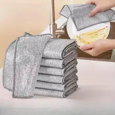 Kit 6/12/18/24 Panos De Limpeza Aço Premium Reutilizável Área Panela Fogão Toalha Louça