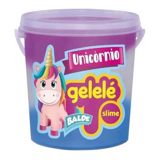 Slime Gelele 1 Balde Slime Unicornio 3 Cores Slime 457g