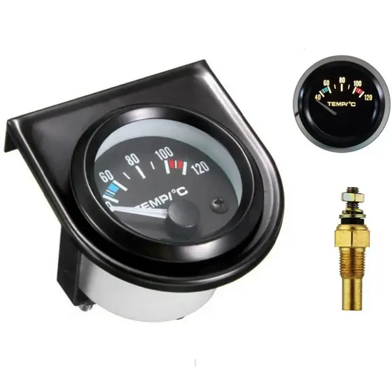 Marcador Indicador de Temperatura Automotivo Universal 12V 52mm