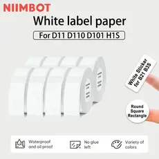 Niimbot D11/D110/D101 (Cor Branca) Rótulo Térmico 12-15mm Nome Adesivo Papel De Branco Colorido