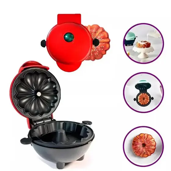 Máquina Elétrica Portátil Para Assar Bolo E Waffles 110V