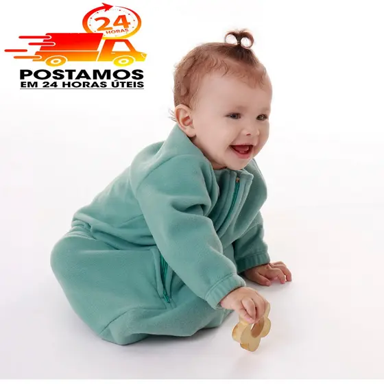 Saco De Dormir Bebê Com Manga 3 a 9 meses Cobertor Pijama Soft Casulo Infantil Verde