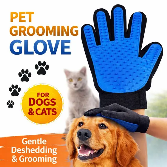Luva Escova Nano Magnética Tira Pelos Dos Pets Cães E Gatos Luva Tira Pelos Escova Gato